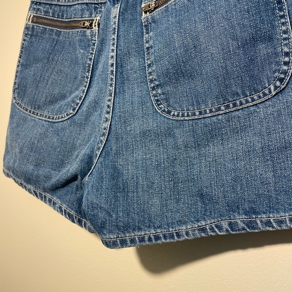 Madewell denim shorts front pocket and rear zipper pockets high waisted size 26 - Picture 6 of 9